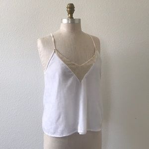 ZARA WHITE VELVET TANK
